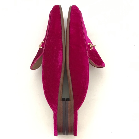 SAM EDELMAN Linnie Velvet Mule Slip On Flat Pink Women’s Size 9 - Picture 10 of 16